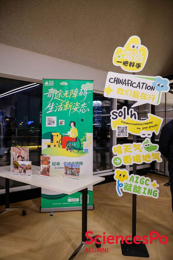 A table with signs and posters
AI-generated content may be incorrect.