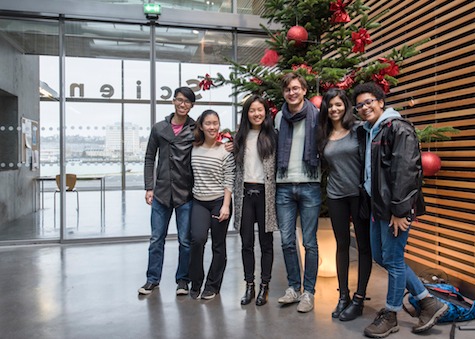 groupe d'étudiants sur le campus du Havre