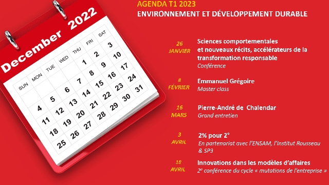 Programme de rentrée du Groupe Environnement et Développement Durable