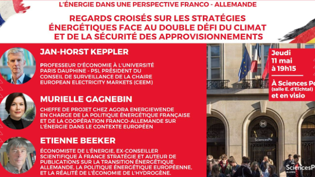 Conférence : Regards croisés sur les stratégies énergétiques des deux côtés du Rhin face au double défi du climat et de la sécurité des approvisionnements