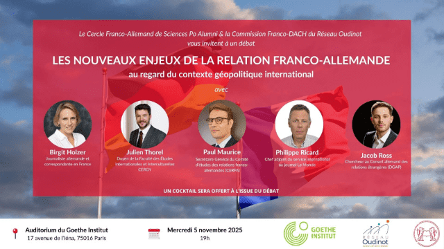Débat : Les nouveaux enjeux de la relation franco-allemande au regard du contexte géopolitique international
