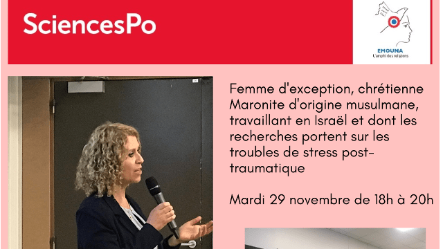 Conférence de Mme Maroun Mouna Vice-présidente de l’université de Haïfa en Israël