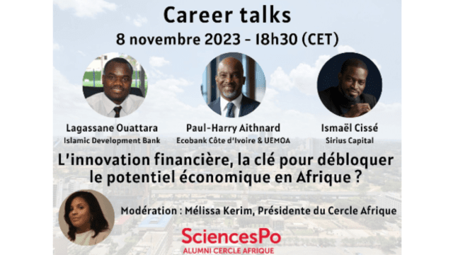 Career Talks - L'innovation financière, la clé pour débloquer le potentiel économique en Afrique?