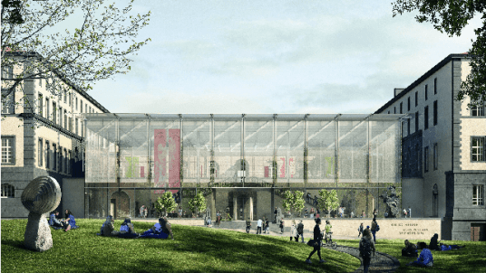 Visite du chantier de la future Bibliothèque Métropolitaine de l’Hôtel-Dieu à Clermont-Ferrand