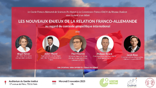 Débat : Les nouveaux enjeux de la relation franco-allemande au regard du contexte géopolitique international