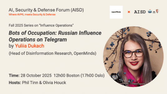 AISD Forum |  Bots of Occupation: Russian Influence Operations on Telegram